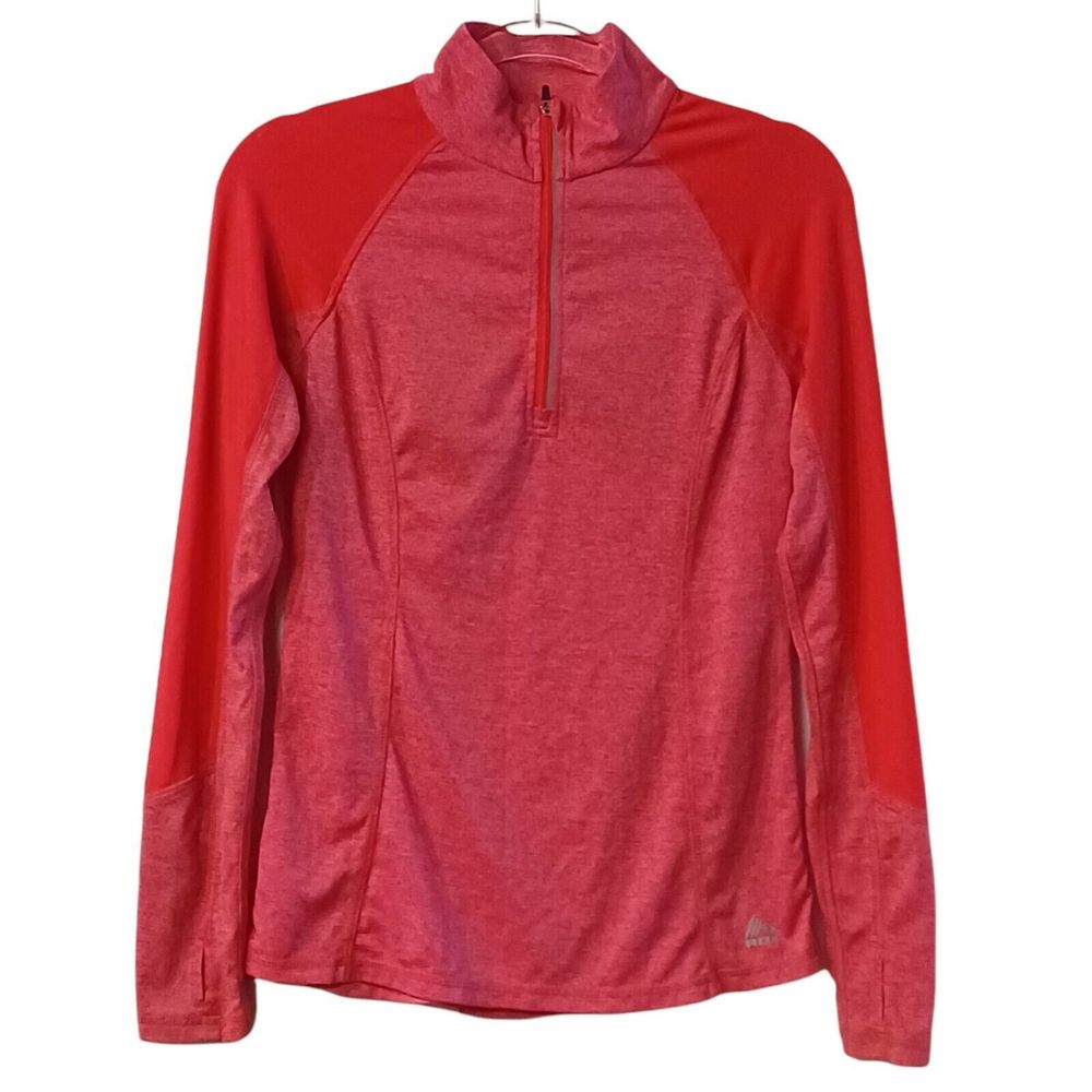 RBX Top Womens Size S Pink Long Sleeve Workout Active Athletic Quarter Zip